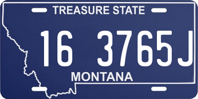 MT license plate 163765J
