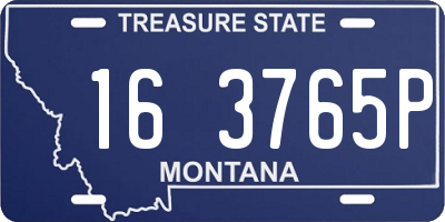 MT license plate 163765P