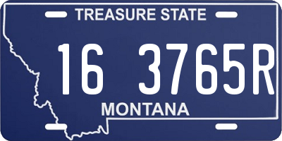 MT license plate 163765R
