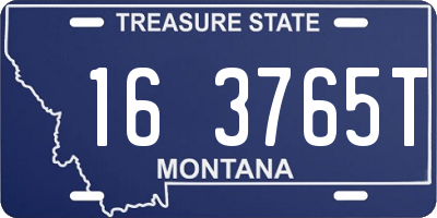 MT license plate 163765T