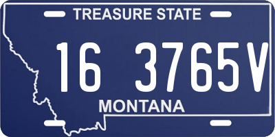 MT license plate 163765V
