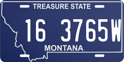 MT license plate 163765W