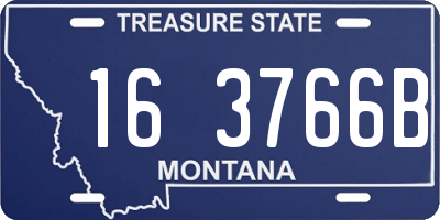 MT license plate 163766B