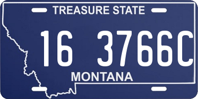 MT license plate 163766C