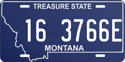 MT license plate 163766E