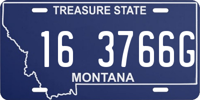 MT license plate 163766G