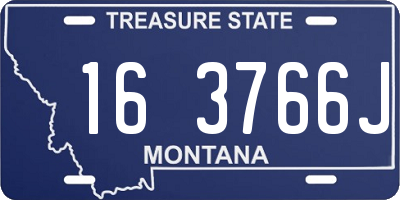 MT license plate 163766J