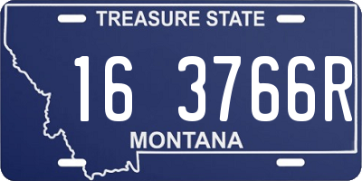 MT license plate 163766R