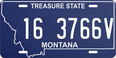 MT license plate 163766V