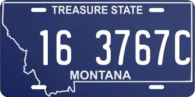 MT license plate 163767C