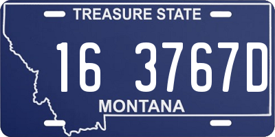 MT license plate 163767D