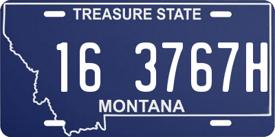 MT license plate 163767H