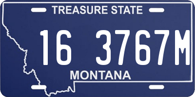 MT license plate 163767M