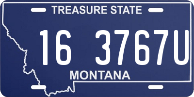 MT license plate 163767U