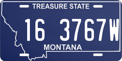 MT license plate 163767W