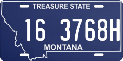 MT license plate 163768H