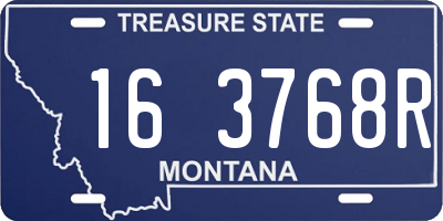 MT license plate 163768R