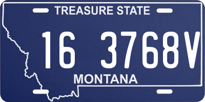 MT license plate 163768V