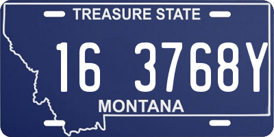 MT license plate 163768Y