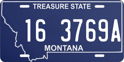 MT license plate 163769A