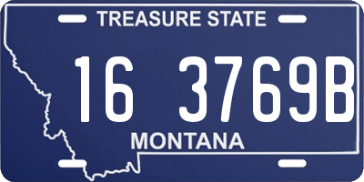 MT license plate 163769B