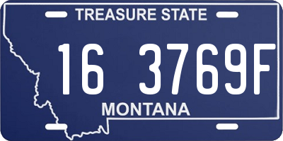 MT license plate 163769F