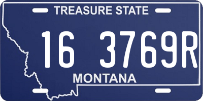 MT license plate 163769R
