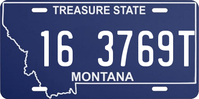 MT license plate 163769T