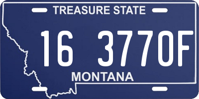 MT license plate 163770F