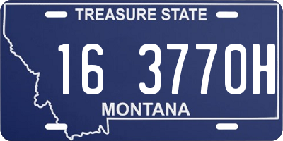 MT license plate 163770H