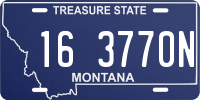 MT license plate 163770N