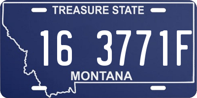 MT license plate 163771F