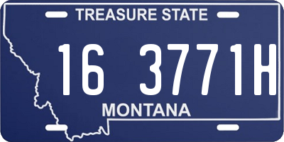 MT license plate 163771H