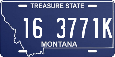 MT license plate 163771K