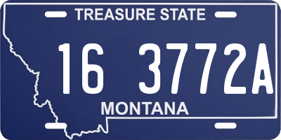 MT license plate 163772A