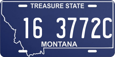 MT license plate 163772C