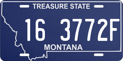 MT license plate 163772F