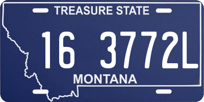 MT license plate 163772L