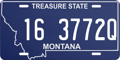 MT license plate 163772Q