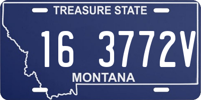 MT license plate 163772V