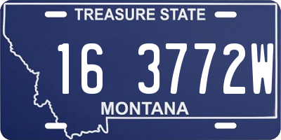 MT license plate 163772W