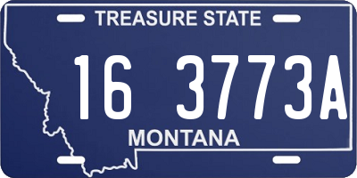 MT license plate 163773A