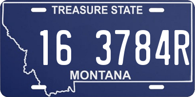 MT license plate 163784R