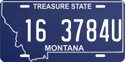 MT license plate 163784U