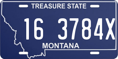 MT license plate 163784X