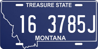 MT license plate 163785J