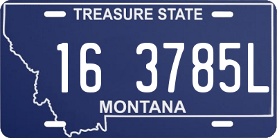 MT license plate 163785L