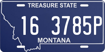 MT license plate 163785P