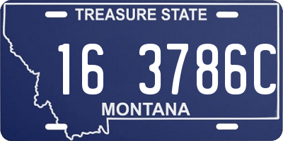 MT license plate 163786C