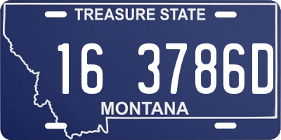 MT license plate 163786D